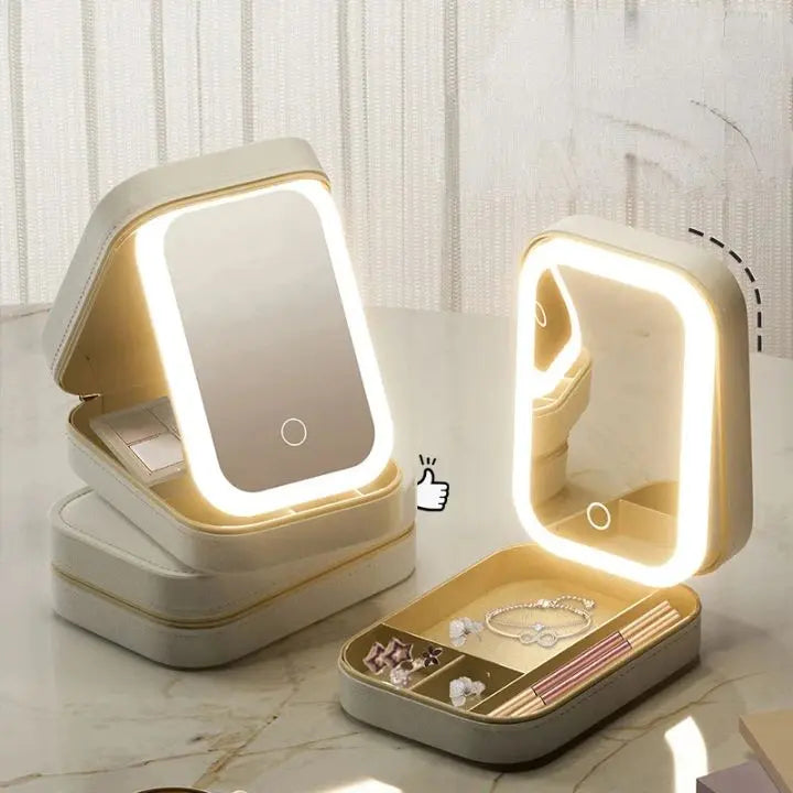 Beauty case con specchio LED – Trucco perfetto ovunque