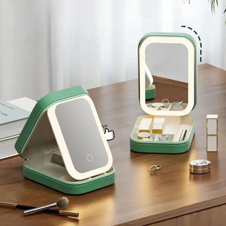 Beauty case con specchio LED – Trucco perfetto ovunque