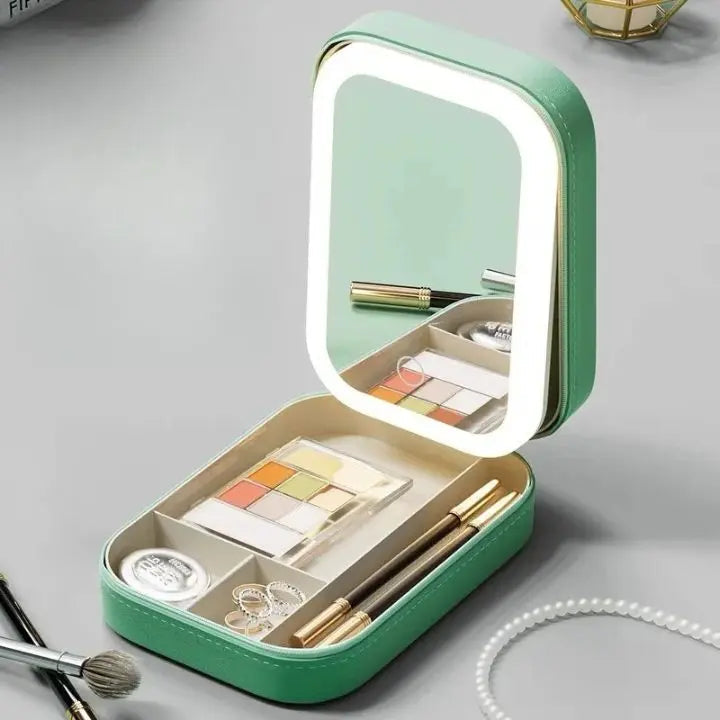 Beauty case con specchio LED – Trucco perfetto ovunque