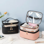 Beauty case Cosmavera 2 in 1 trasparente e impermeabile per viaggio e uso quotidiano
