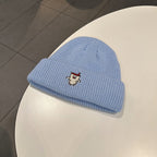 Berretto a maglia con ricamo