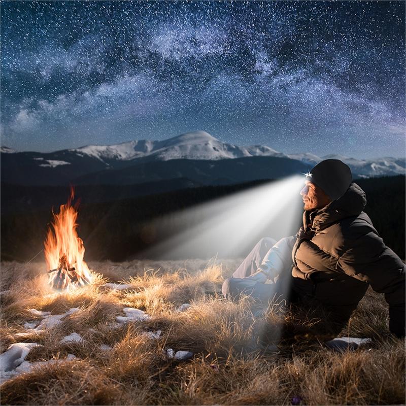 Berretto in maglia con lampada LED rimovibile