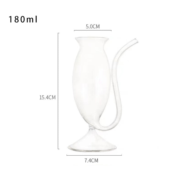 Bicchiere geometrico per vino e cocktail