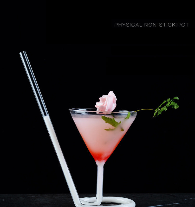 Bicchiere geometrico per vino e cocktail