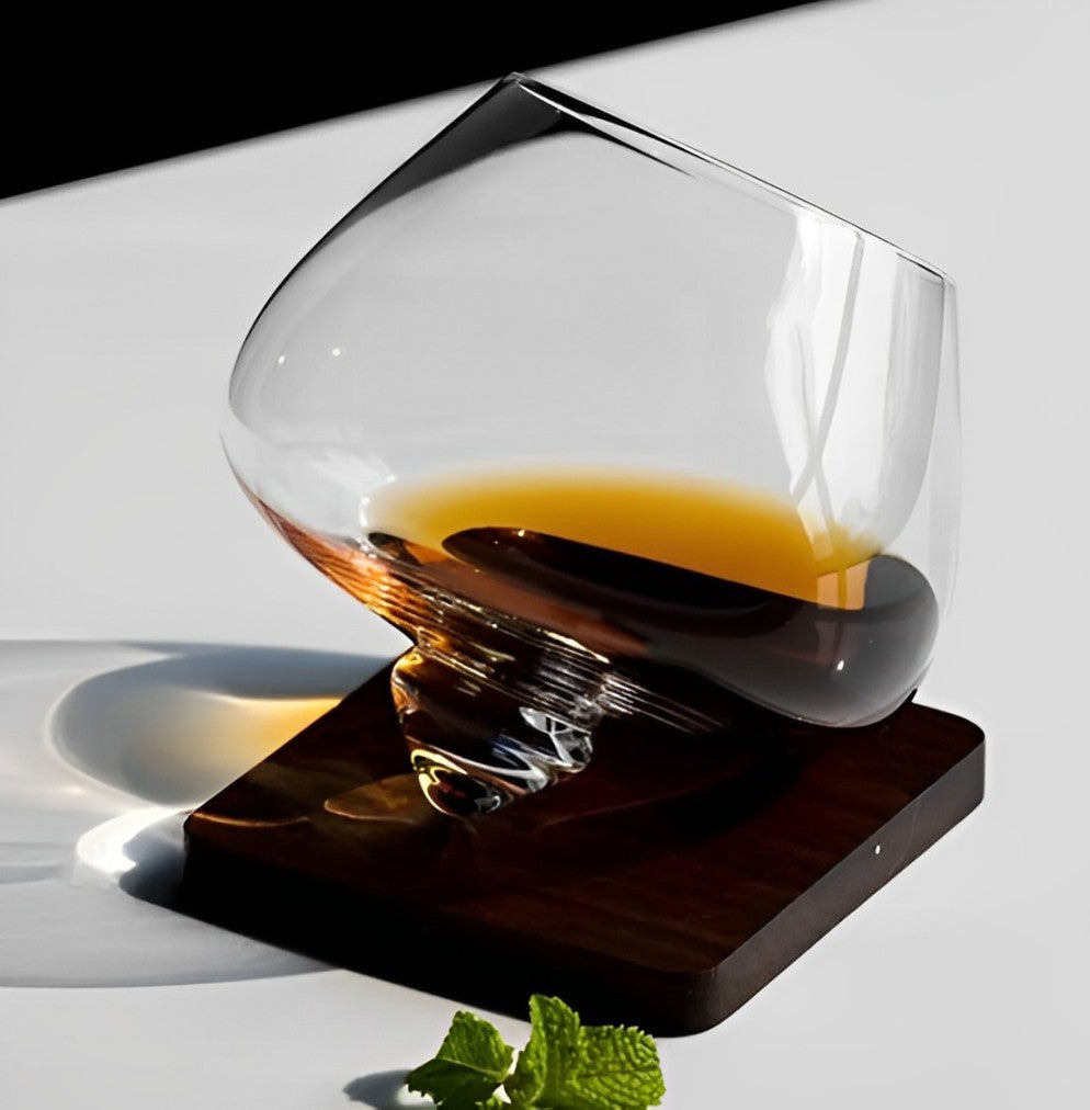 Bicchiere rotante Belly per whisky, birra e cocktail