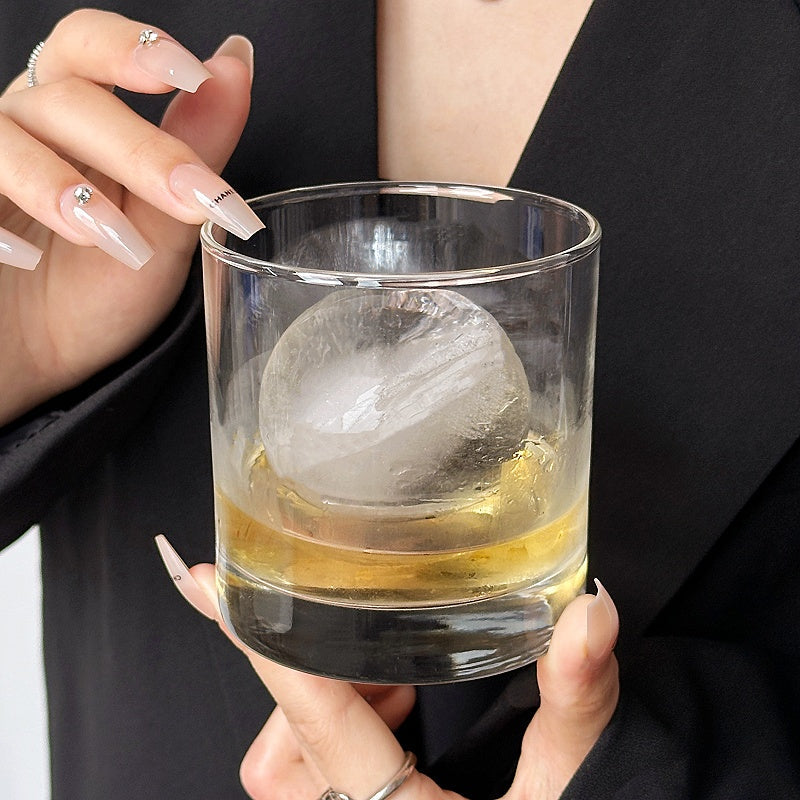 Bicchiere tumbler per whisky fondo pesante in vetro trasparente