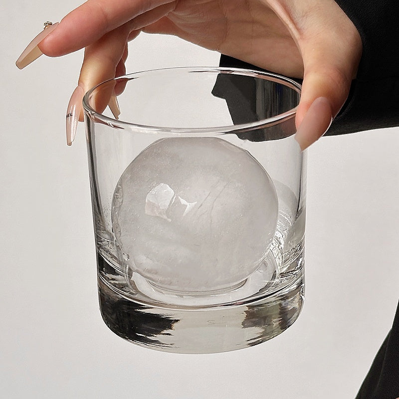 Bicchiere tumbler per whisky fondo pesante in vetro trasparente