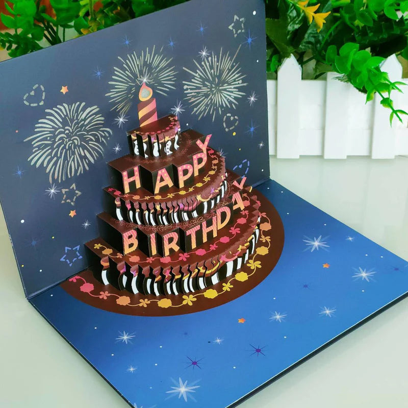Biglietto d'auguri pop-up con luci e musica