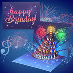 Biglietto d'auguri pop-up con luci e musica