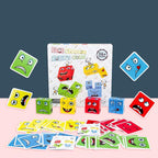 BlockiMix – Puzzle in legno educativo con blocchi colorati per bambini