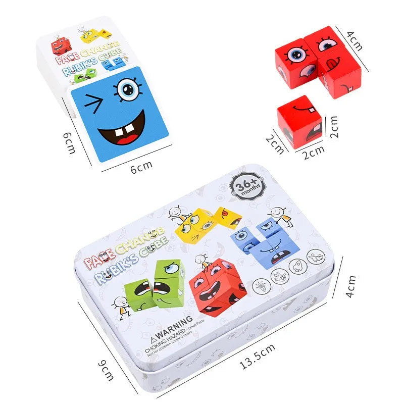 BlockiMix – Puzzle in legno educativo con blocchi colorati per bambini