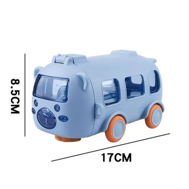Borraccia a forma di autobus da 500 ml con cannuccia e tracolla