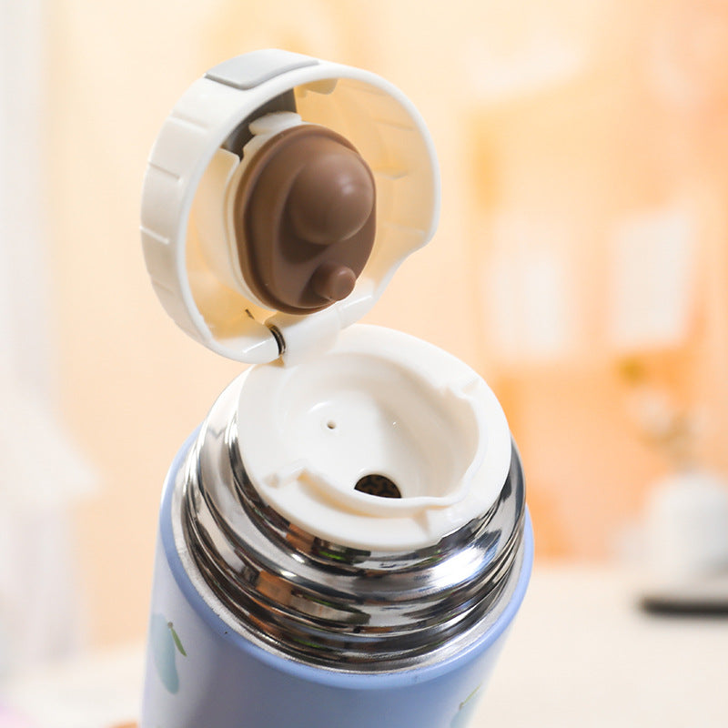Borraccia termica donna con motivo frutti di bosco