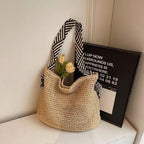 Borsa a mano con tracolle a righe