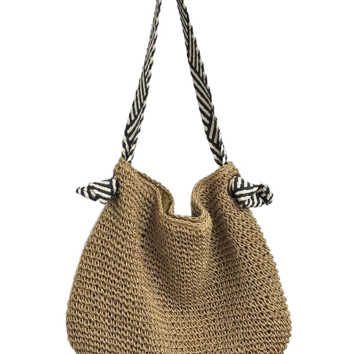 Borsa a mano con tracolle a righe