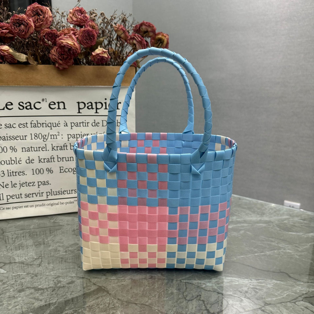 Borsa a mano giocosa con fiore e fiocco