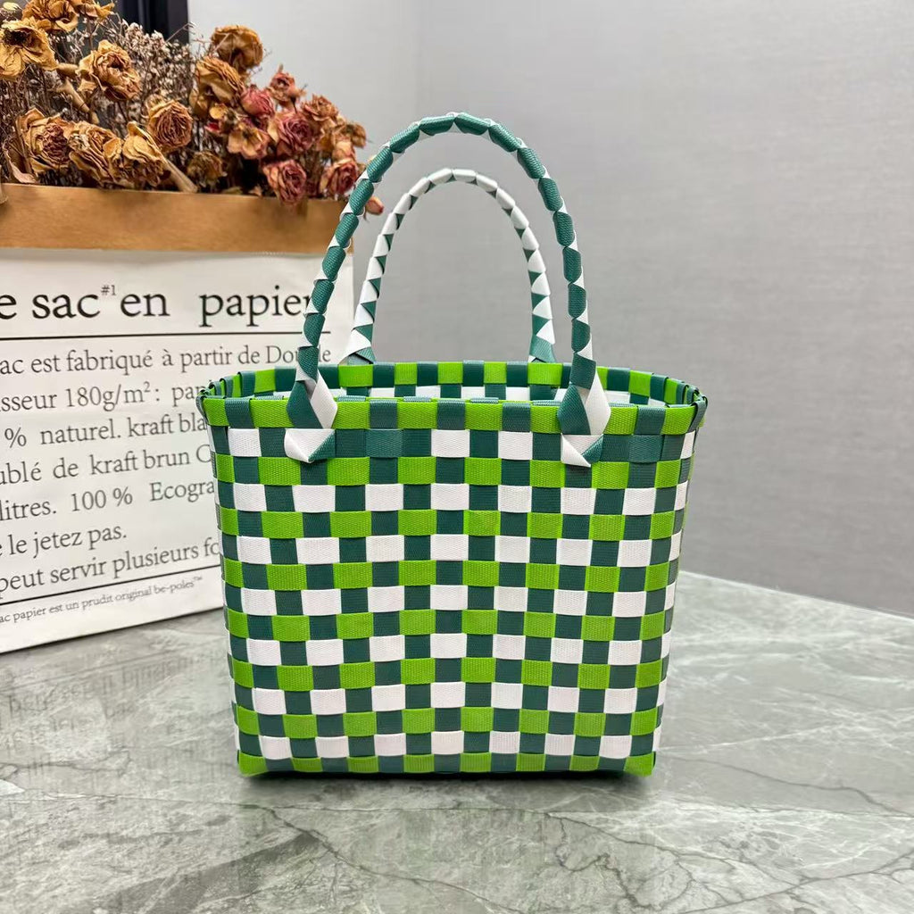 Borsa a mano giocosa con fiore e fiocco