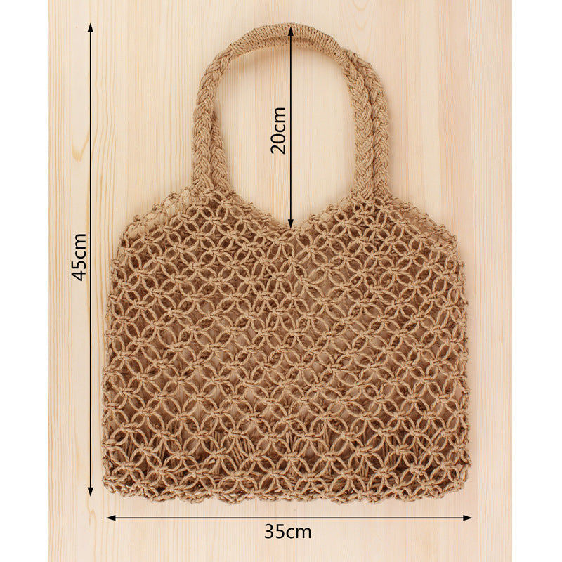 Borsa a rete in materiali naturali