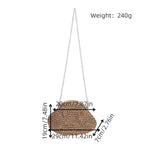 Borsa a spalla artigianale in materiali naturali