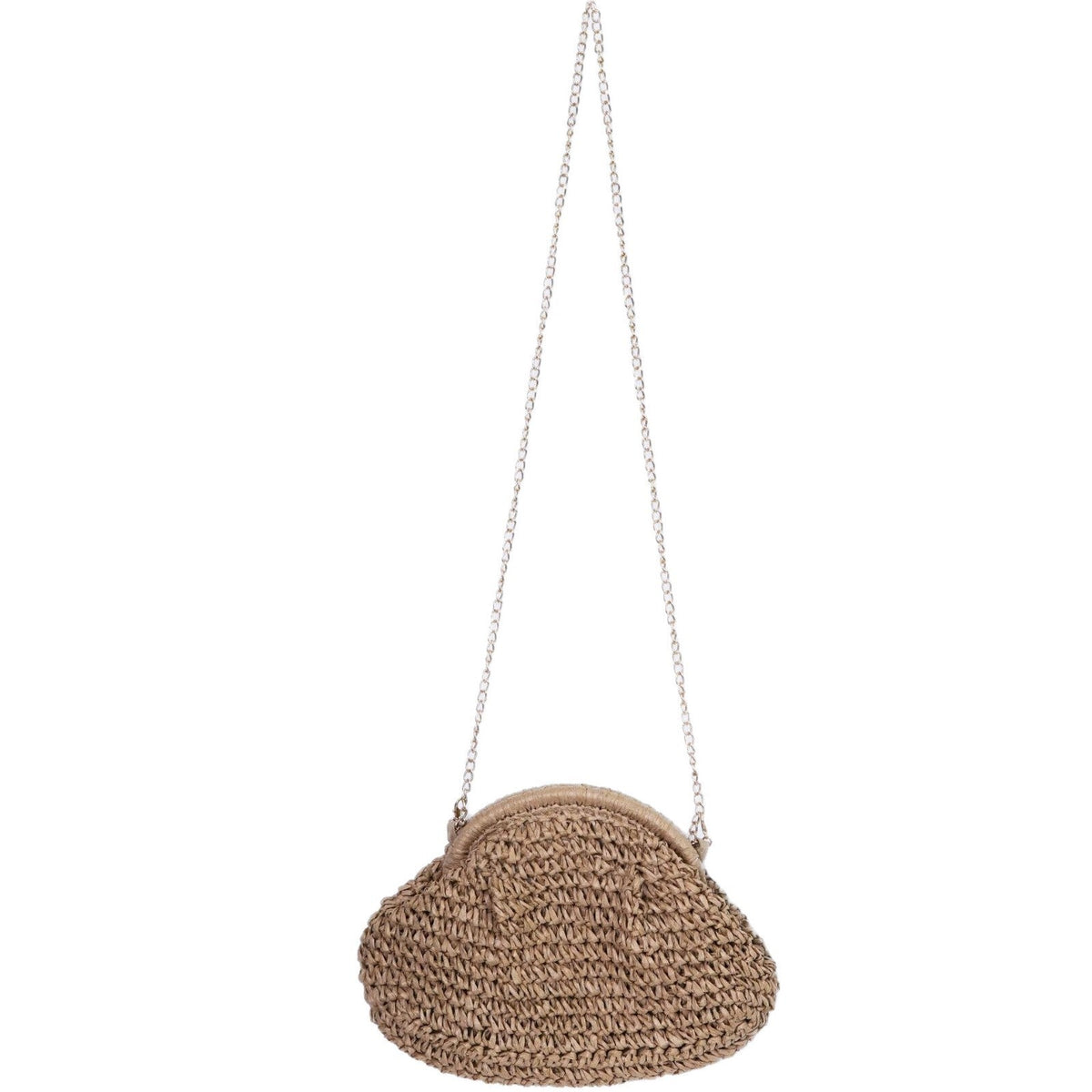 Borsa a spalla artigianale in materiali naturali