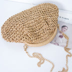 Borsa a spalla artigianale in materiali naturali