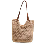 Borsa a spalla artigianale in materiali naturali