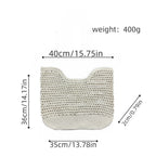 Borsa a spalla artigianale in materiali naturali