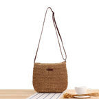 Borsa a spalla artigianale in materiali naturali
