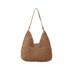 Borsa a spalla artigianale in materiali naturali