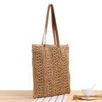 Borsa a spalla da spiaggia in materiale naturale intrecciato a mano