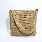 Borsa a spalla in materiali naturali