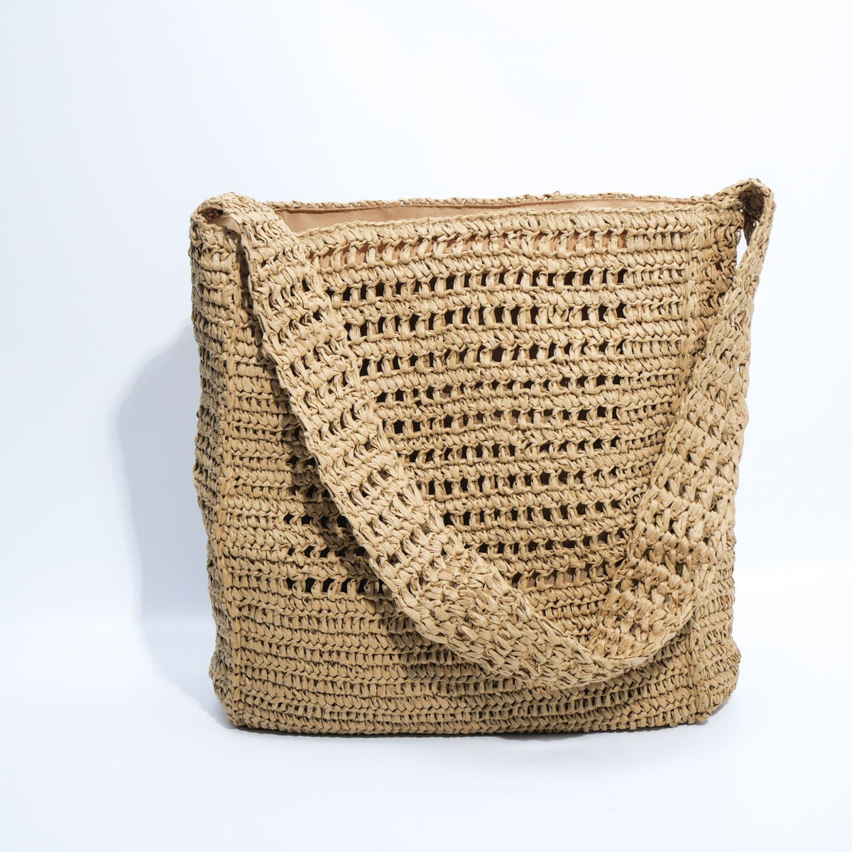 Borsa a spalla in materiali naturali
