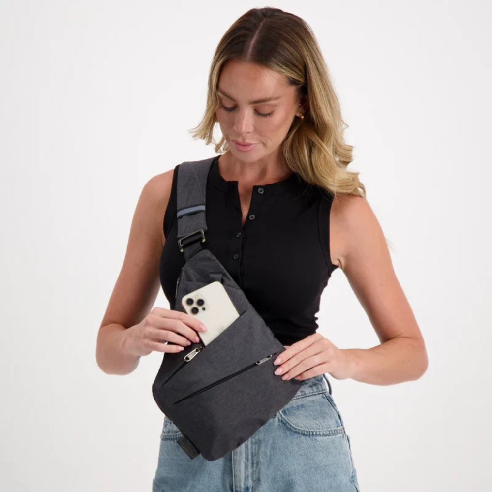 Borsa a tracolla antifurto per conservazione sicura