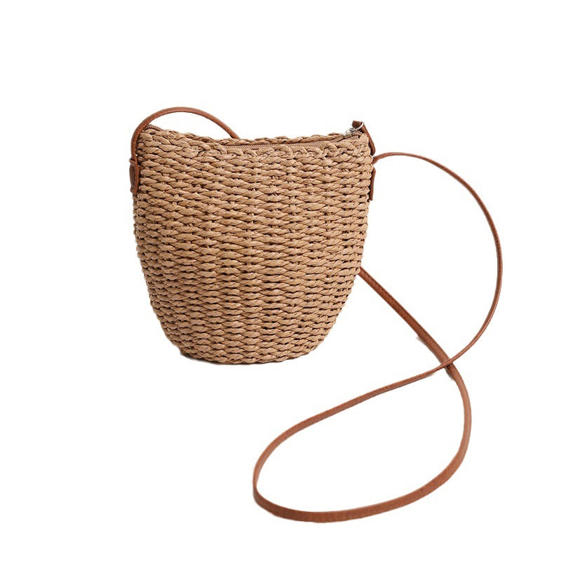 Borsa a tracolla artigianale in materiale naturale