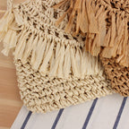 Borsa a tracolla con frange