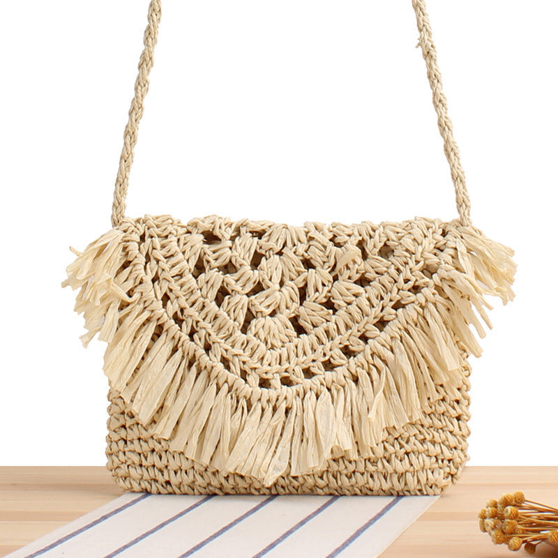 Borsa a tracolla con frange