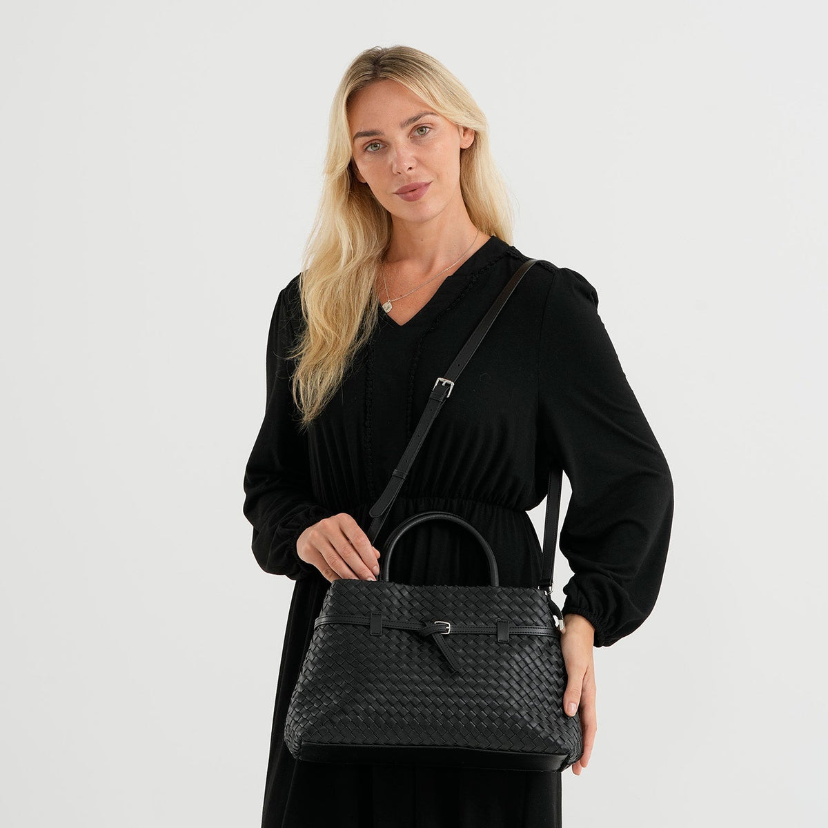 Borsa a tracolla da donna Valissiere in Vera pelle con tasche multiple