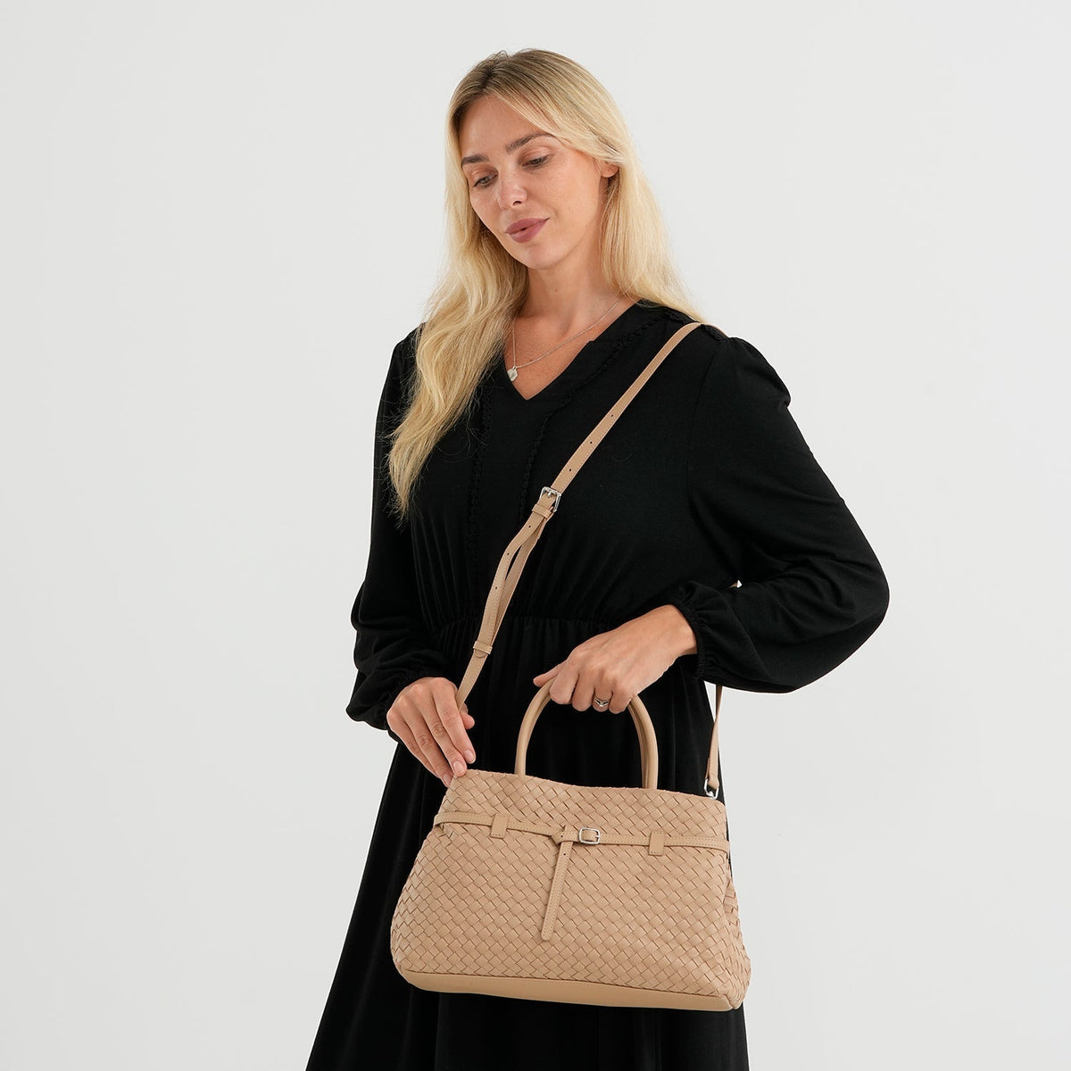 Borsa a tracolla da donna Valissiere in Vera pelle con tasche multiple