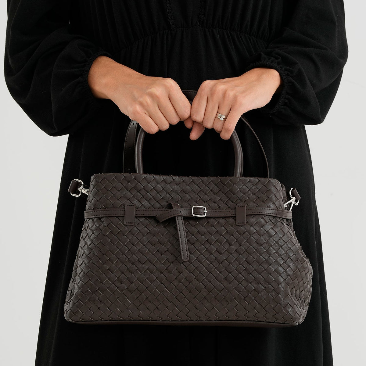 Borsa a tracolla da donna Valissiere in Vera pelle con tasche multiple