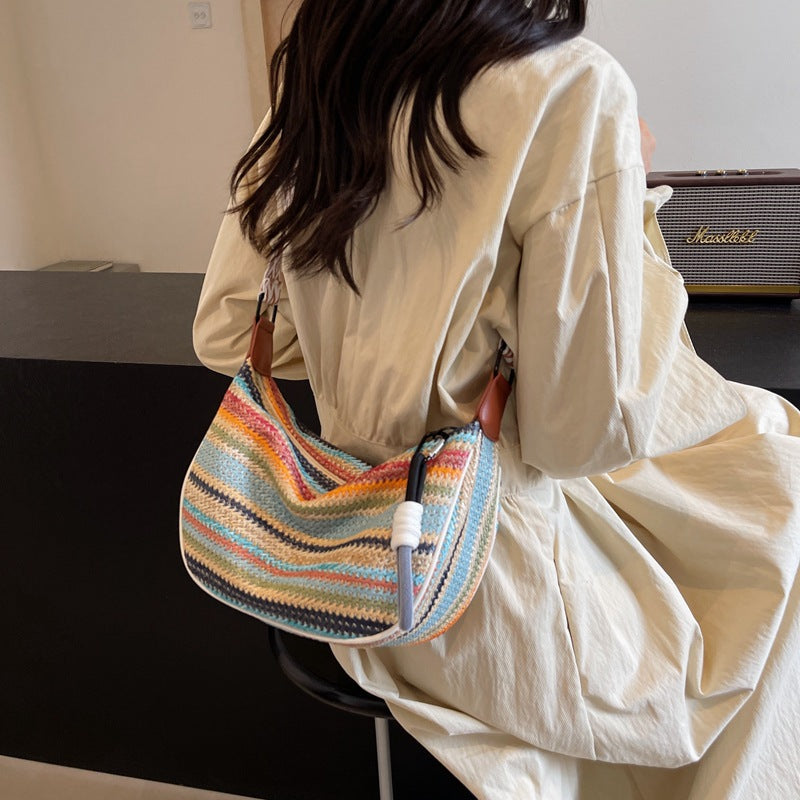 Borsa a tracolla in materiale sostenibile fatto a mano