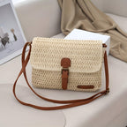 Borsa Annalise – Borsa a spalla in paglia intrecciata stile vintage per l'estate