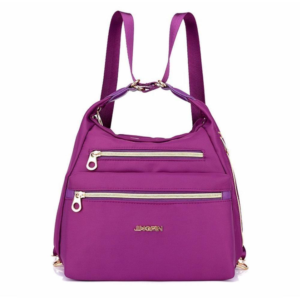 Borsa multifunzione con doppie zip, tracolla e zaino