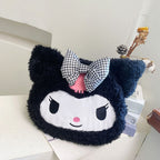Borsa peluche con orecchie applicate