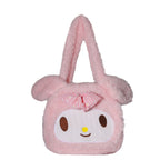 Borsa peluche con orecchie applicate