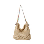 Borsa tote boho all'uncinetto fatta a mano