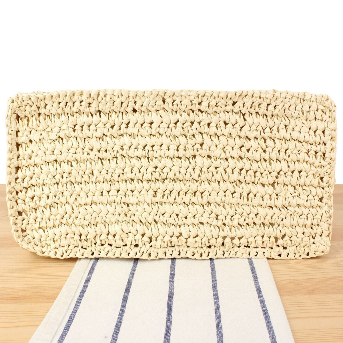 Borsa tote capiente in materiale naturale fatto a mano