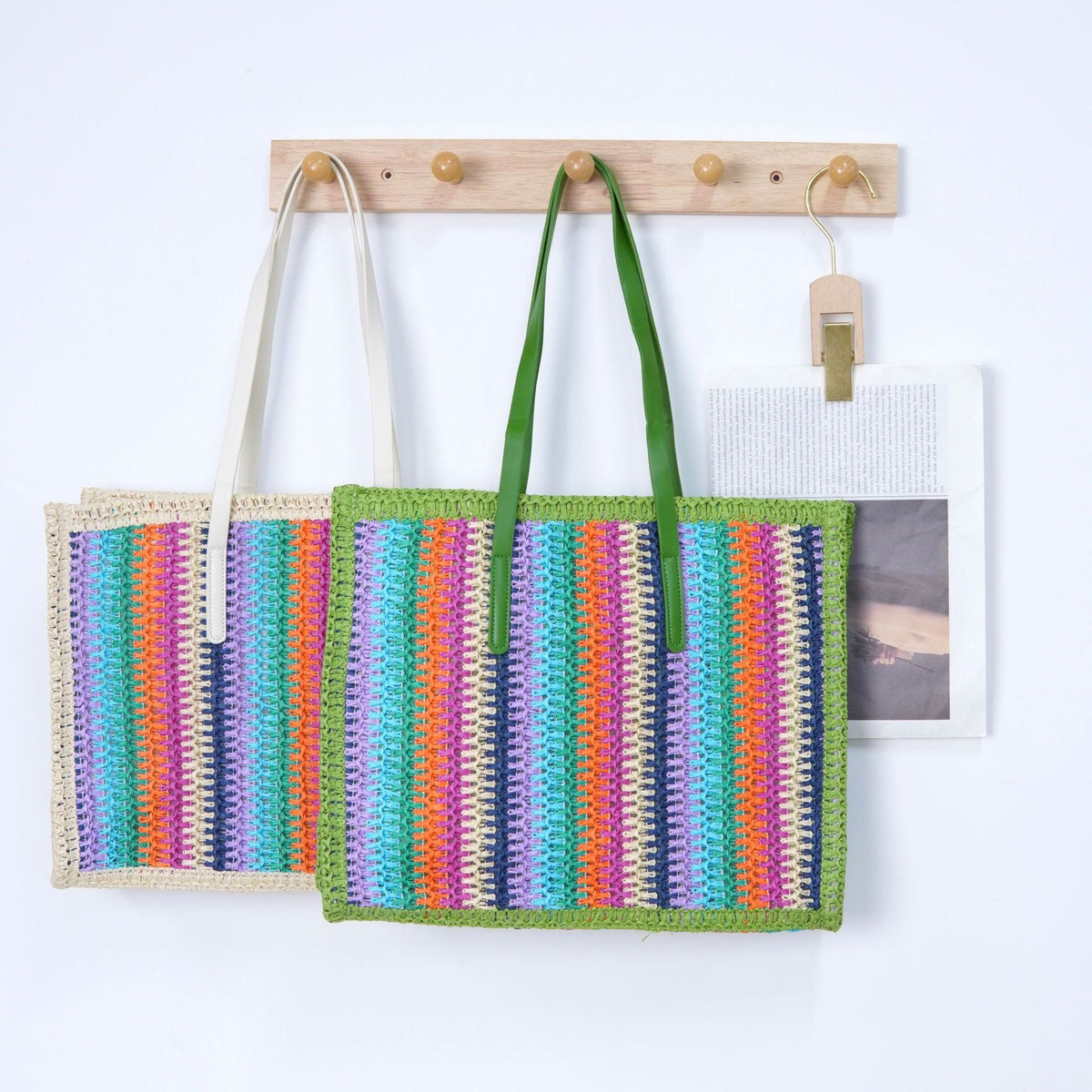 Borsa tote colorata in materiale sostenibile