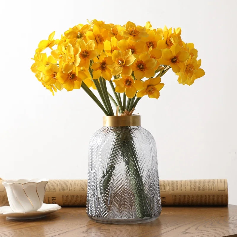 Bouquet di narcisi artificiali in seta – 6 pezzi