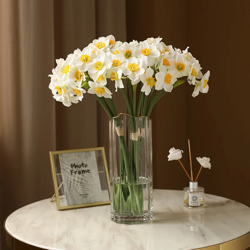 Bouquet di narcisi artificiali in seta – 6 pezzi