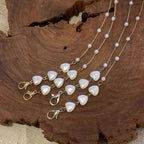 Bracciale con perle a forma di cuore
